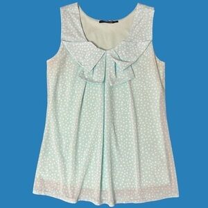 Maurice’s Soft Blue Bow Polka Dot Tank Small S